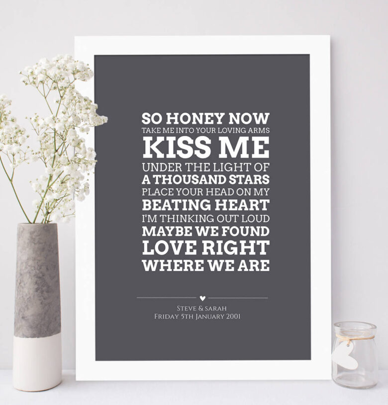 The Song Lyrics Print