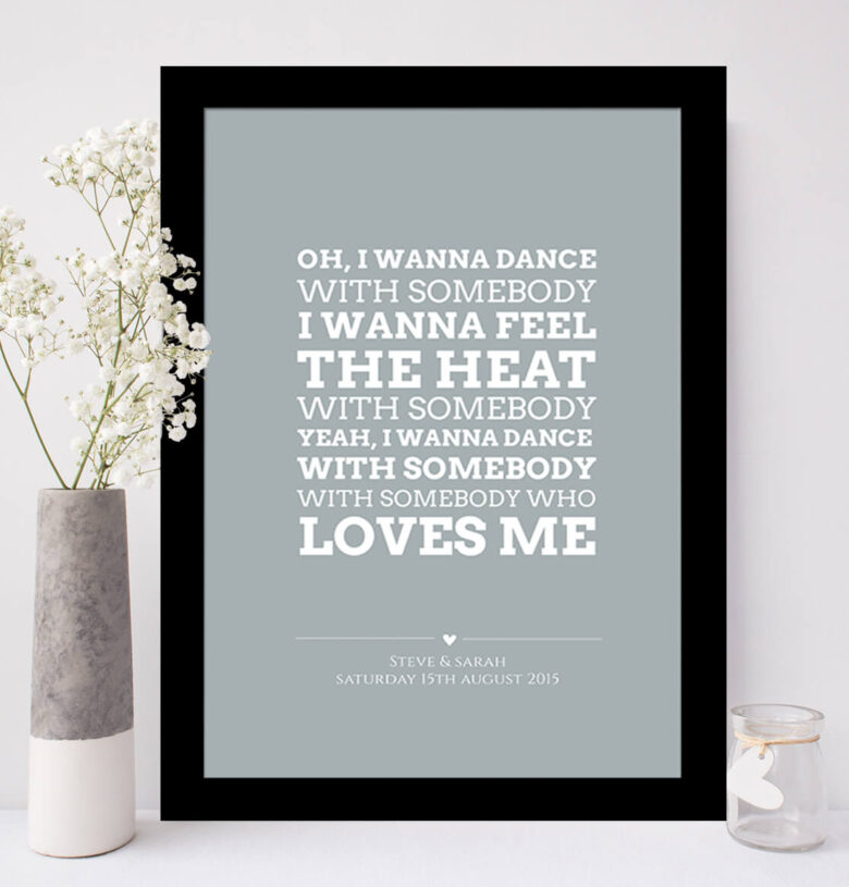 The Song Lyrics Print