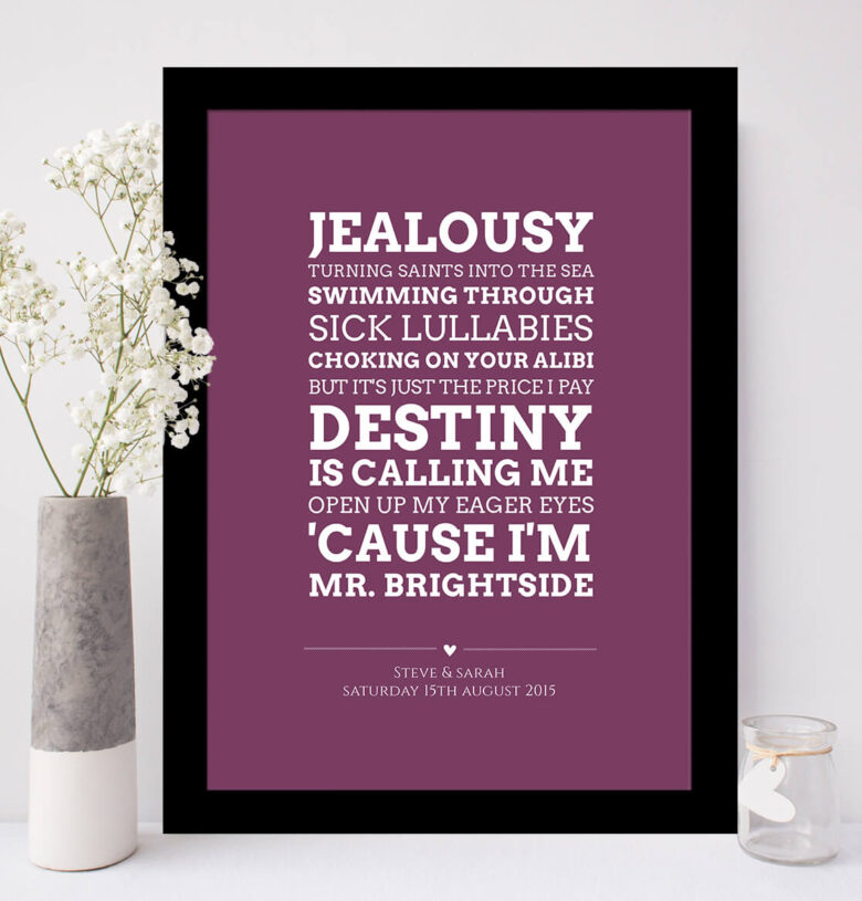 The Song Lyrics Print