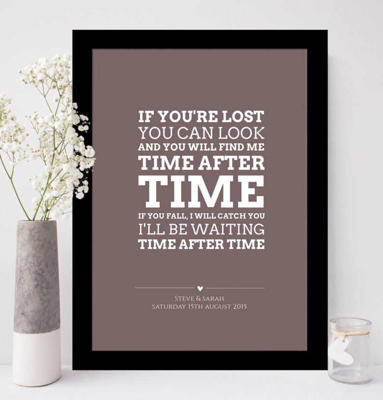 The Song Lyrics Print