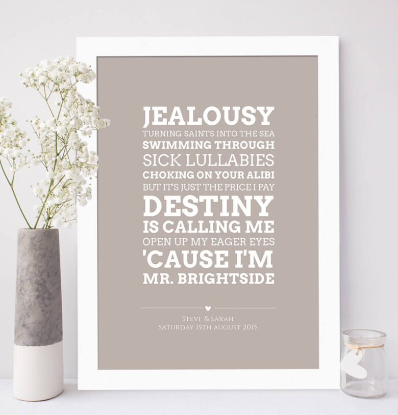The Song Lyrics Print