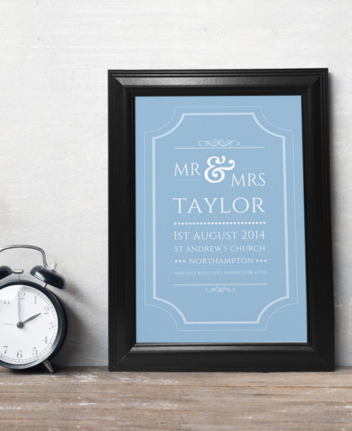 Typographic Wedding Print