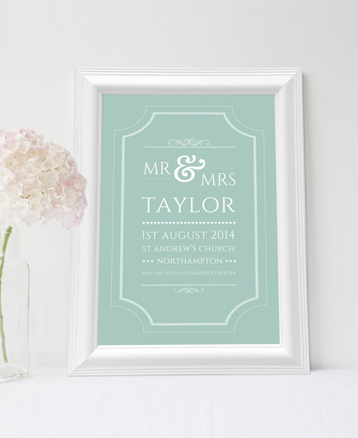 Typographic Wedding Print