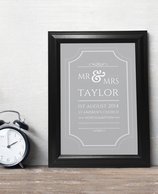 Typographic Wedding Print