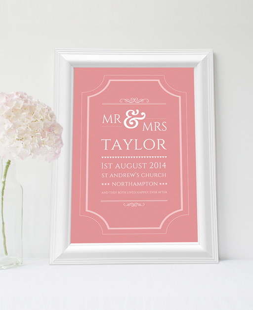 Typographic Wedding Print