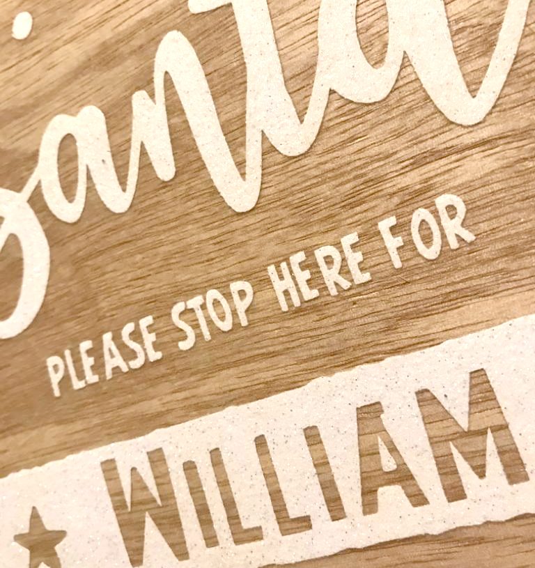 Santa Please Stop Here for...Hand Made Wooden Door Sign/Plaque