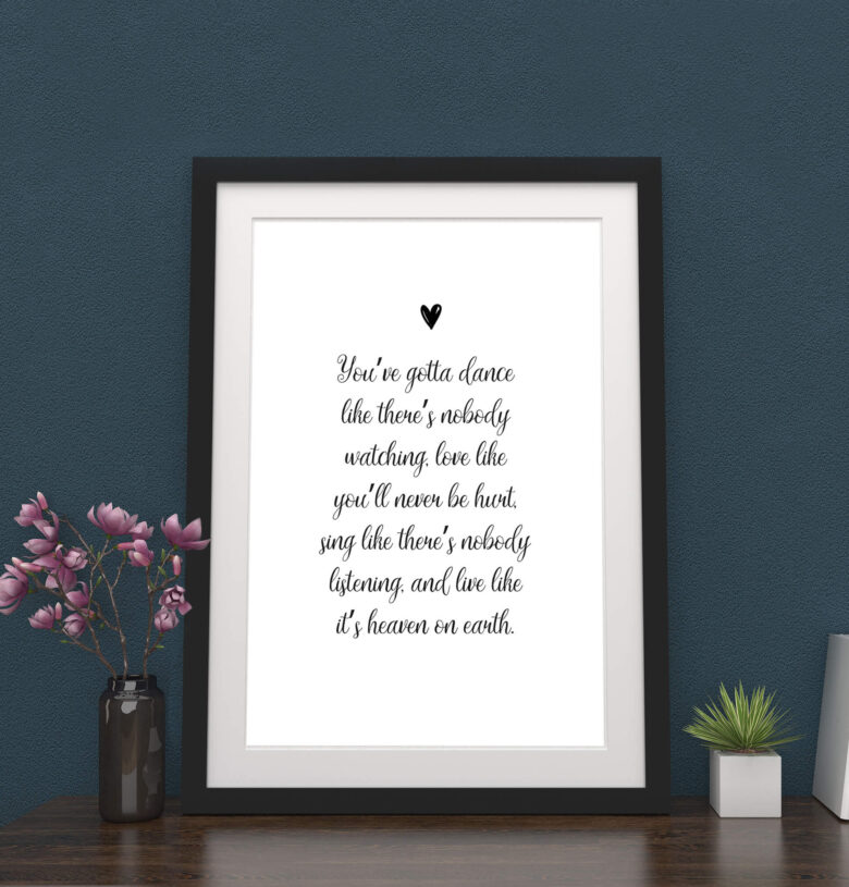 Personalised Words / Poem / Motivational Quote