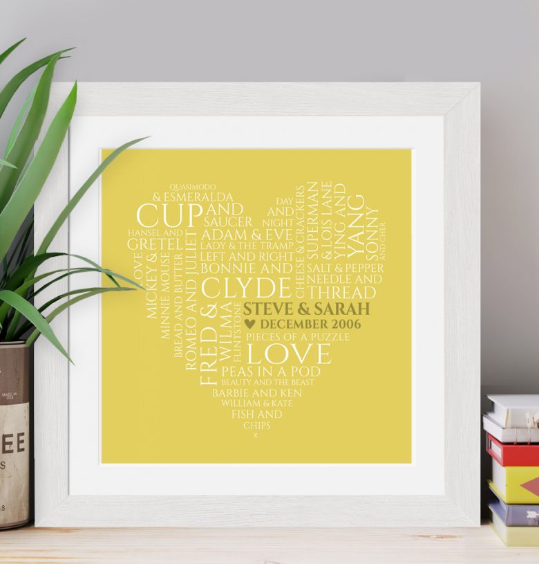 Typographic Heart “We Go Together Like…”